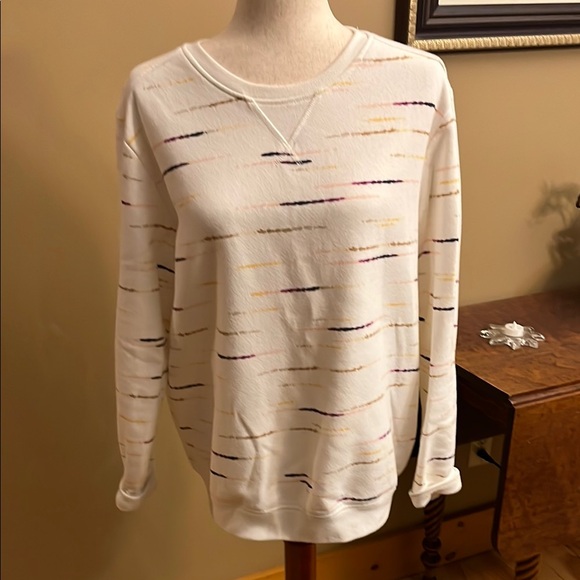 Karen Scott Tops - Karen Scott Multicolor Lined Sweatshirt
